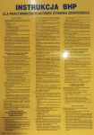 Tablica informacyjna 46 x 33 cm - Instrukcja BHP dla pracowników placówek żywienia zbiorowego