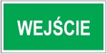 Naklejka / Znak ewakuacyjny 20 x 40 cm - Wejście