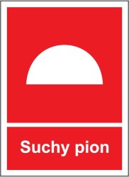 Tabliczka / Znak ochrony PPOŻ 15 x 20,5 cm - Suchy pion