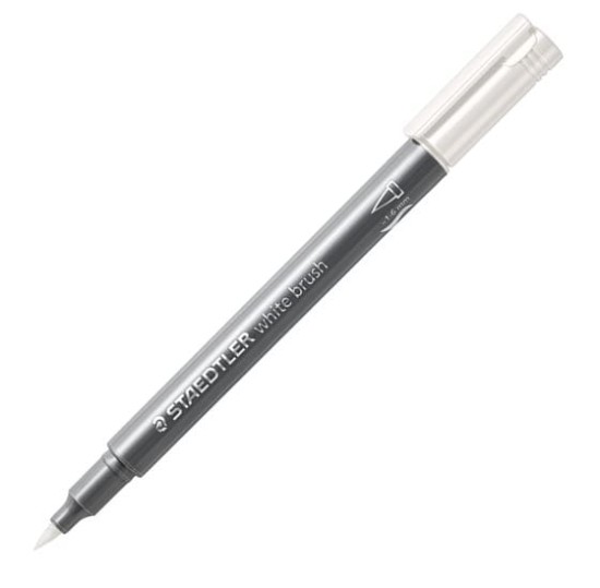 pisak pędzelkowy staedtler metalic biały.JPG