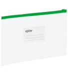 Teczka / koperta plastikowa Grand z suwakiem A4 - zielony suwak