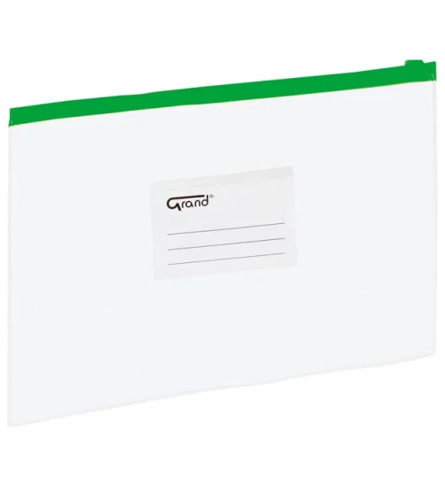 koperta z suwakiem teczka z zamkiem grand a4 zielony suwak.webp