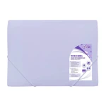 Teczka skrzydłowa PP z gumką Strigo A4 - liliowa (pastelowy fiolet)