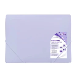 Teczka skrzydłowa PP z gumką Strigo A4 - liliowa (pastelowy fiolet)