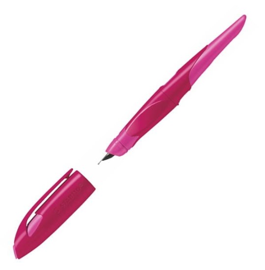 pióro ze stalówką stabilo easy bird do nauki pisania jagodowo-różowe.JPG