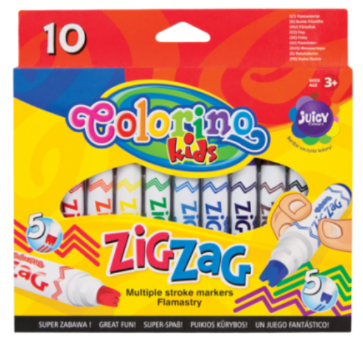 pisaki mazaki flamastry colorino zig zag zygzaki 10 kolorów.PNG