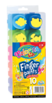 Farby do malowania palcami z pieczątkami Colorino Kids - 10 kolorów