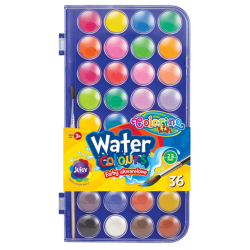 Farby akwarelowe Colorino 36 kolorów (średnie pastylki - 23 mm)