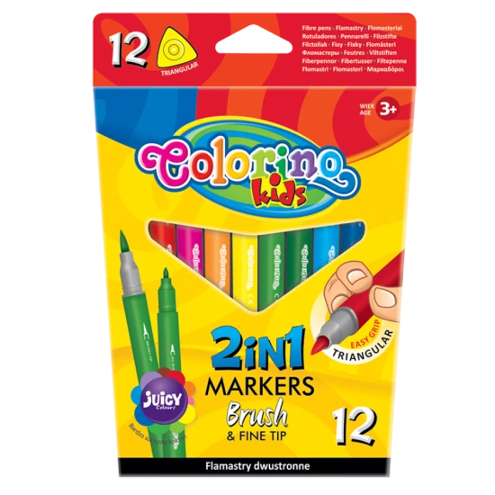 pisaki dwustronne colorino kids zwykła i pędzelkowa końcówka 12 kolorów.png