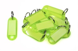 Zawieszki (breloczki) do kluczy Tres dwustronne 50 sztuk - zielone