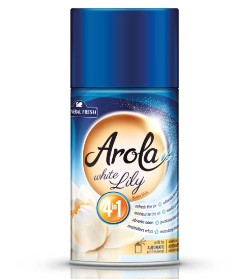 wkład do automatycznych odświeżaczy powietrza arola 250 ml spray biała lilia.webp