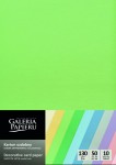 Karton ozdobny gładki satynowany pastelowy A4 130g 50 arkuszy - 10 kolorów