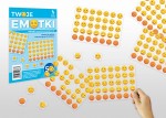 Naklejki (ozdoby) elektrostatyczne 5 arkuszy - emotikony (buźki)