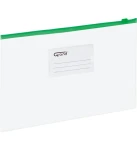 Teczka / koperta plastikowa Grand z suwakiem A5 - zielony suwak