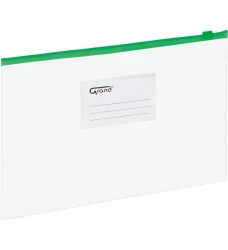 Teczka / koperta plastikowa Grand z suwakiem A5 - zielony suwak