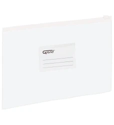 Teczka / koperta plastikowa Grand z suwakiem A5 - biały suwak