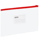 Teczka / koperta plastikowa Grand z suwakiem A4 - czerwony suwak