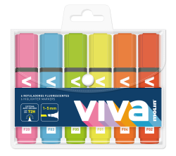 TextMarker (zakreślacz) VIVA 6 kolorów fluorescencyjnych