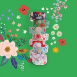 Taśma przylepna ozdobna dekoracyjna Interdruk Garden 15 mm x 5 m - różne wzory kwiatowe