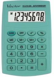 Kalkulator kieszonkowy z etui VECTOR VC-210-GN