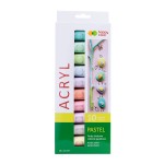 Komplet farb akrylowych Happy Color 12ml - 10 kolorów pastelowych