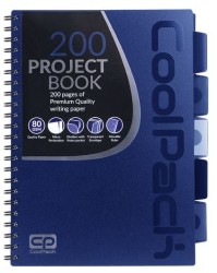 Kołozeszyt z przekładkami A4 CoolPack Project Book Dark Blue 100-kartkowy w kratkę