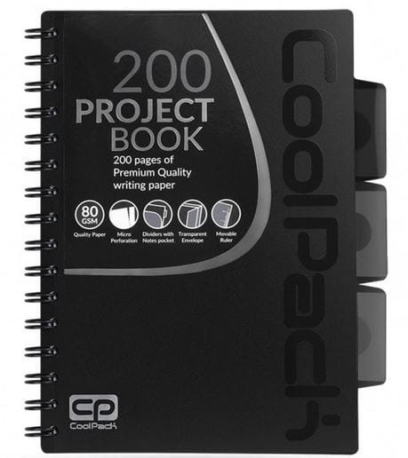 zeszyt na spirali coolpack 200 kartek kratka project book A5 black.JPG