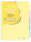 Kołozeszyt z przekładkami B5 CoolPack Project Book Pastel Yellow 100-kartkowy w kratkę
