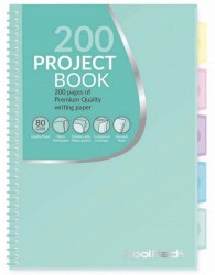 Kołozeszyt z przekładkami A4 CoolPack Project Book Pastel Mint 100-kartkowy w kratkę