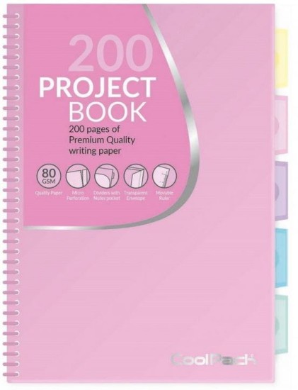 kołobrulion coolpack project book A4 200 kartek w kratkę pastel pink.JPG