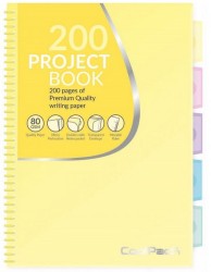 Kołozeszyt z przekładkami A4 CoolPack Project Book Pastel Yellow 100-kartkowy w kratkę
