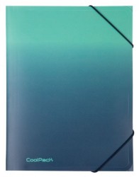 Teczka skrzydłowa PP z gumką CoolPack Gradient Blue Lagoon A4