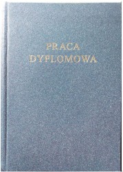 Okładka kanałowa twarda B 125 kartek Classic z napisem PRACA DYPLOMOWA - granatowa z brokatem