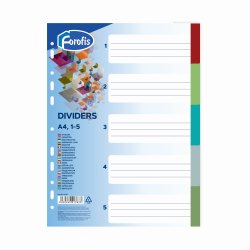 Przekładki do segregatora ForOfis A4 - 5 kolorów