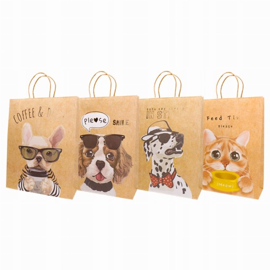 torebka prezentowa incood 32x42 kraft zwierzaki.jpg