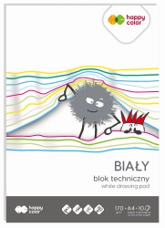 Blok techniczny A4 Happy Color 170g - biały - 10 arkuszy