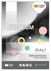 Blok techniczny A4 Happy Color Premium 250g - biały - 10 arkuszy