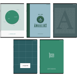 Zeszyt przedmiotowy A5 TOP 2000 60 kartkowy w kratkę - język angielski