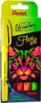 Pisaki do kaligrafii Pentel Fluo art - 5 kolorów fluorescencyjnych