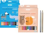 Kredki ołówkowe trójkątne Interdruk BEBE Kids Jumbo - 12 kolorów