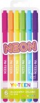 Zestaw długopisów żelowych Interdruk Yn-Teen - 6 kolorów neonowych