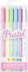 Zestaw długopisów żelowych Interdruk Yn-Teen - 6 kolorów pastelowych