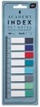 Zakładki indeksujące Interdruk PET proste z linijką Academy 12 x 45 mm - 8 kolorów - 120 sztuk