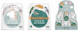 Naklejki na taśmie Interdruk Kids - 2 wzory - Jednorożce / Dinozaury