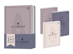 Brulion A5 Interdruk Academy 96-kartkowy w kratkę w twardej oprawie - pakiet 2+1 gratis