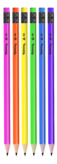 ołówek colorino trójkątny HB różne kolory neonowe.png
