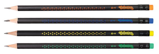 ołówek colorino trójkątny z gumką w gwiazdki.png