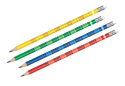 Ołówek z tabliczką mnożenia Colorino z gumką HB - różne kolory