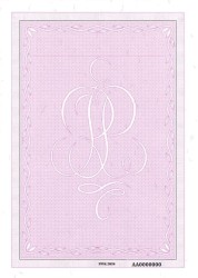 Gilosz jasnofioletowy A4 dwustronny, numerowany, z zabezpieczeniem - świadectwa ukończenia - szkoła branżowa II stopnia