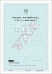 MEiN-I/8/1 Świadectwo ukończenia szkoły podstawowej z zabezpieczeniami (papier specjalny, UV, numeracja)